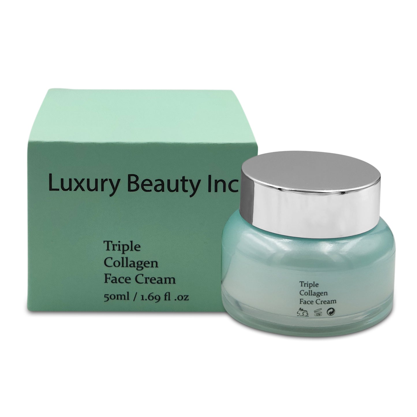 Organic Triple Collagen Anti Aging Skincare Face Cream | Moisturizing and Skin Firming with Natural Ingredients to Reduce Fine Lines, Dark Spots and Deep Hydration.