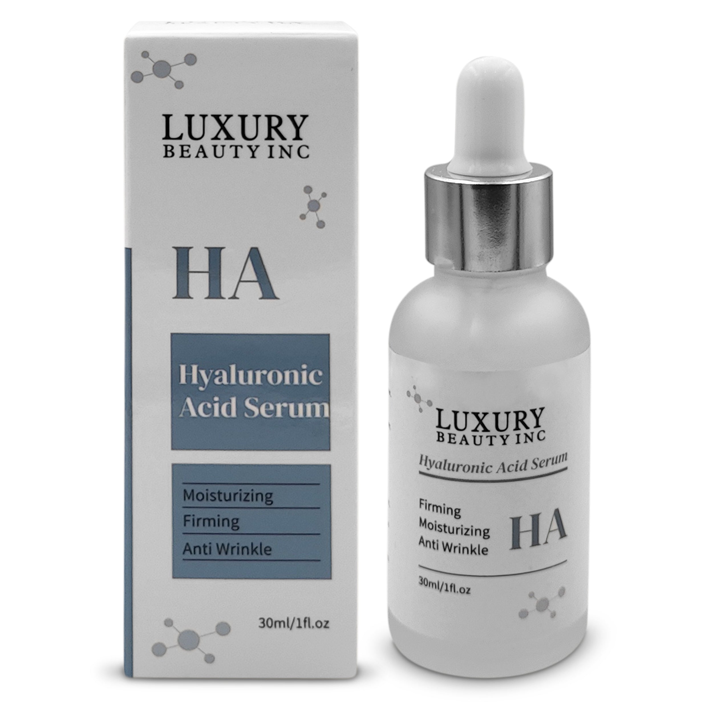 Luxury Beauty Inc Hyaluronic Acid Anti-Aging Face Serum Moisturizer