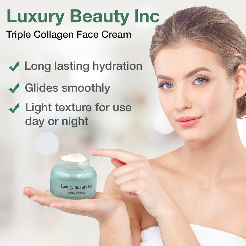 Organic Triple Collagen Anti Aging Skincare Face Cream Moisturizing